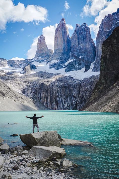 Planning a trip to Torres Del Paine in Chilean Patagonia? Check out the story to learn more about the famous hike up Mirador Las Torres. #chile #patagonia #southamerica #torresdelpaine #miradorlastorres #hike #hiking #adventure #travel #mountains #travelblog #travelblogger #travelbloggerlife #travelphotography #landscapephotography Patagonia Travel, Travel Advisor, Chile Travel, South America Travel, Beautiful Places In The World, Mountain Range, America Travel, On The Edge, Most Beautiful Places