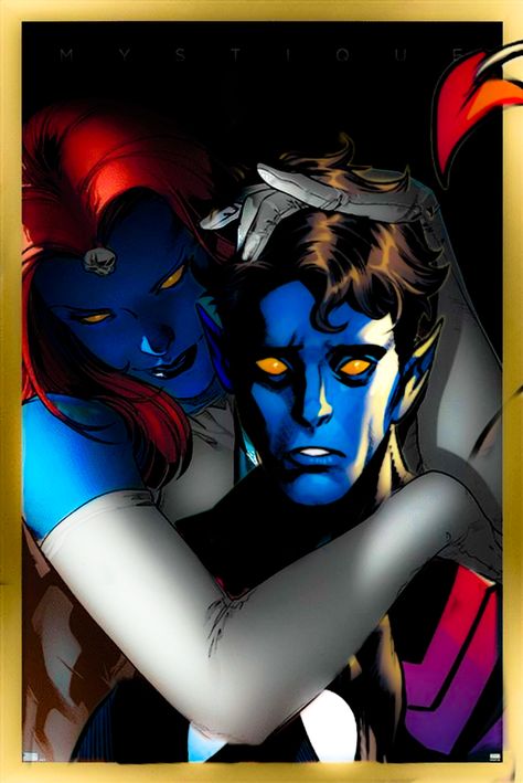 Edited art . Mother and son. Raven & Kurt . #Mystique #Nightcrawler #Xmen #Marvelcomics #Xtwitter Wolverine And Mystique, Nightcrawler And Mystique, Nightcrawler And Rogue, Nightcrawler Xmen Evolution, Nightcrawler Fanart, Mystique Xmen, Nightcrawler Art, Nightcrawler Xmen, Night Crawler