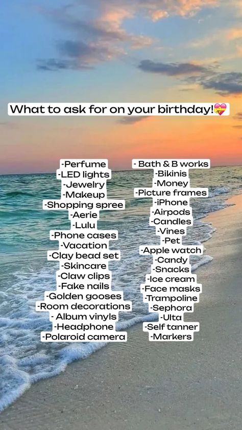 What to ask for on your birthday!⚡️ #preppy #fyp #foryou #Birthday Preppy Things To Ask For Your Birthday, Preppy Stuff To Get For Your Birthday, Things To Do On Ur Birthday, What To Do For My Birthday, Stuff To Ask For Your Birthday, What To Ask For Your Birthday, Things To Get For Your Birthday, Things To Do For Your Birthday, Things To Do On Your Birthday