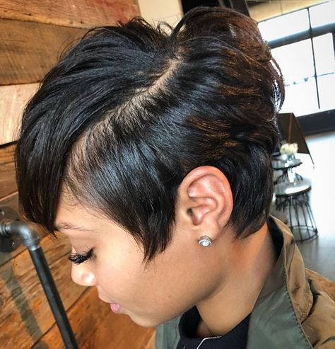 Short Relaxed Hairstyles, Black Hair Short Cuts, Short Black Hair, Short Hair Pixie Cuts, Shorthair Hairstyles, Short Sassy Hair, Sassy Hair, Short Black Hairstyles, Undercut Hairstyles