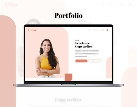 copywriter Portfolio website Adobe Photoshop, User Interface Design, Adobe Illustrator, Copywriting Portfolio, Design Ui, Portfolio Website, Portfolio Design, Ui Design, Lorem Ipsum