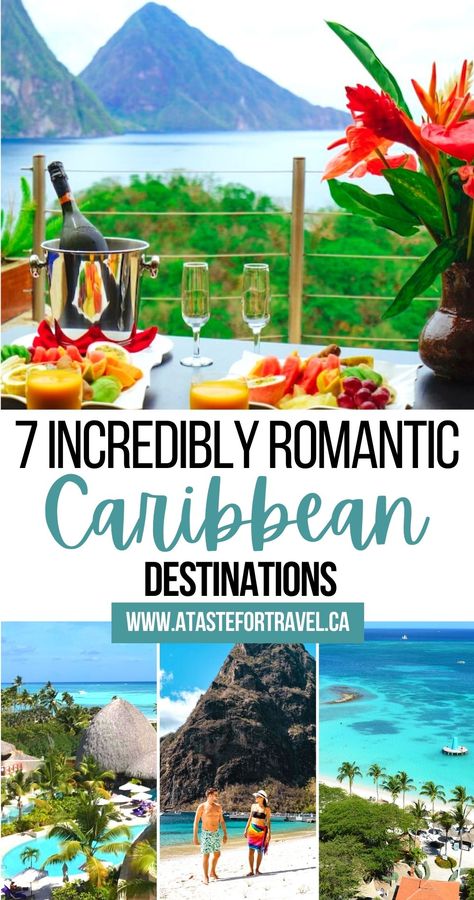 7 Incredibly Romantic Caribbean Destinations Sousse, Romantic Carribean Getaways, Carribean Honeymoon Destinations, Caribbean Travel Destinations, Best Carribean Islands To Visit, Best Carribean Island, November Honeymoon, Travel Carribean, Carribean Honeymoon