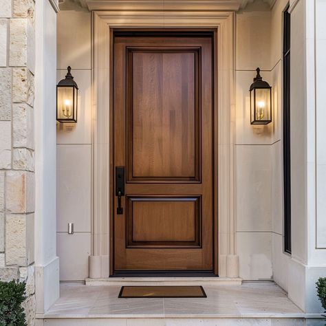 Main Door Design Entrance Single Door, Wooden Double Door Design Entrance Front Entry, Simple Main Door Design Entrance, Modern Entrance Door Front Entry Interior Design, Single Door Design Front Entry, Wood Door Entrance, Single Front Door Ideas, Wooden Doors Interior Modern, Wooden Entrance Door