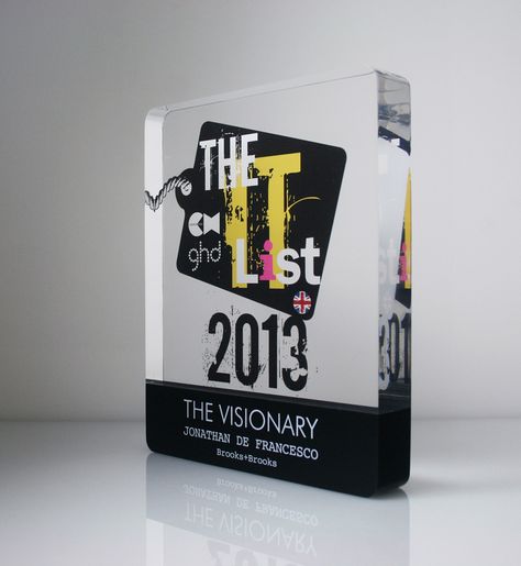 The IT List Award 2013 Medal Design, Golf Trophies, Trophy Plaques, Acrylic Trophy, Glass Awards, Acrylic Awards, Custom Awards, Trophy Design, Laser Ideas