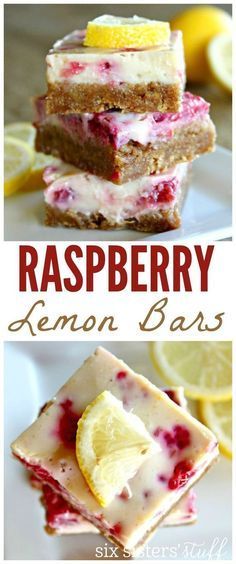 Raspberry Lemon Bars, Lemon Raspberry Bars, Decadent Cheesecake, Recipe Cheesecake, Lemon Bars Easy, Raspberry Bars, Raspberry Desserts, Homemade Snickers, Heath Bars