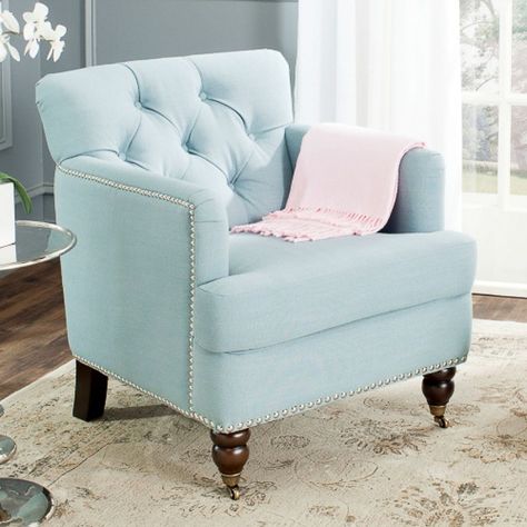 Accent Chairs for Living Rooms #decoratingideas #homedecor #homedecorideas #interiordecoratingideas #decorideas #interiordesign Bedroom Blankets, Cheap Living Room Furniture, Chair Luxury, Rhapsody In Blue, Soft Socks, Living Bedroom, Kitchen Entryway, Blue Chair, Chair Bed