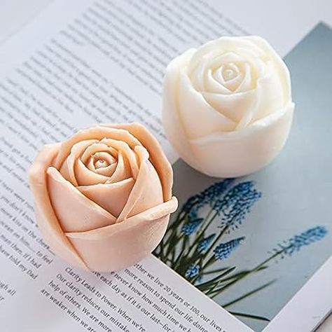 Amazon.com: Candle Molds - Silicone Mold for Candles Making, DIY 3D Moulds for Soy Wax, Beeswax, Scented Candle, Valentine's Day Gifts (Knitted Ball) Creative Ice Cubes, Rose Molds, Diy Aromatherapy Candles, Candle Molds Diy, Ice Cake, Formy Silikonowe, Organic Candles, Diy Aromatherapy, Aesthetic Roses