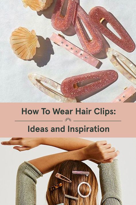 our 7th grade self is ready for her glow-up! we've rounded up some of our favorite ways to wear 90's hair clips now that they're everywhere. need ideas and inspiration to rock this retro look? check out some of our favorite picks! How To Use Hair Barrettes, Cute Ways To Wear Hair Clips, How To Style Barrettes Short Hair, How To Style Hair With Barrettes, Shoulder Length Hair Clipped Up, How To Wear Hair Clips Accessories, How To Wear Hair Barrettes, How To Wear Barrettes With Short Hair, Hairstyle With Barrette Clips