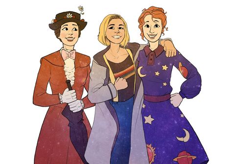 r/doctorwho - Mary Poppins, The Doctor, and Ms. Frizzle Ms Frizzle Fan Art, Mary Poppins Fanart, Ms Frizzle Aesthetic, Mary Poppins Aesthetic, Mrs Frizzle, Miss Frizzle, Ms Frizzle, Doctor Who Fan Art, 13th Doctor