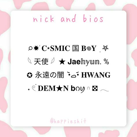 Made by Miku: nicks, nicknames, nickname rp, nicks rp, boy nick, rp, rphelp, bios, bio ideas, rp bio, bio and nicks. Nickname Rp, Bio Ideas For Boys, Rp Bio, Bios Aesthetic, Rp Boy, Nick Names, Nick Names For Boys, Bio Ideas, E Boy