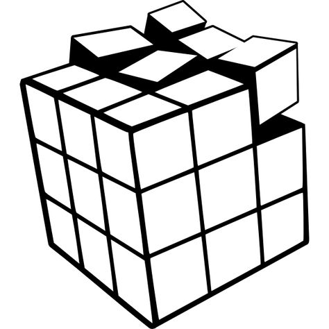 Rubik's cube vector drawing | Free SVG Rubicks Cube, Cube Image, Cube Cake, Art Vector Illustration, Black And White Line Art, White Line Art, Animal Drawings Sketches, Line Art Vector, Rubik's Cube