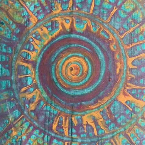 "Hip" 2022  acrylic spin art printed on canvas by Bridget Temp  12x16 wall art with hanger Spiritual Designs Art, Boho Art Aesthetic, Aesthetic Wall Painting Ideas, Colourful Painting Ideas, Hippie Patterns, Trippy Prints, Painting On Wall, Hippy Art, Hippie Wall Art