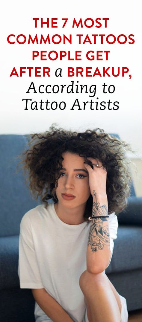 The 7 Most Common Tattoos People Get After A Breakup, According To Tattoo Artists Tattoos To Get After A Break Up, Break Up Tattoos Moving On, Breakup Tattoo Ideas Moving On, Tattoos After Breakup, Break Up Tattoos, Breakup Tattoo Ideas, Most Common Tattoos, Breakup Tattoo, Divorce Tattoo