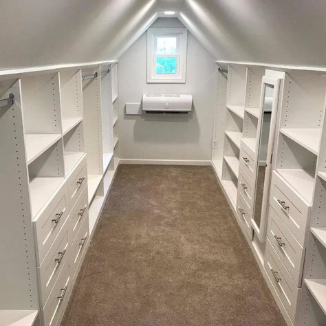 Attic Conversion | ProSource Wholesale Attic Bedroom Closets, Classic Home Design, Loft Closet, Old Attic, Attic Bedroom Storage, Attic Wardrobe, Attic Bedroom Designs, Attic Closet, Small Attic