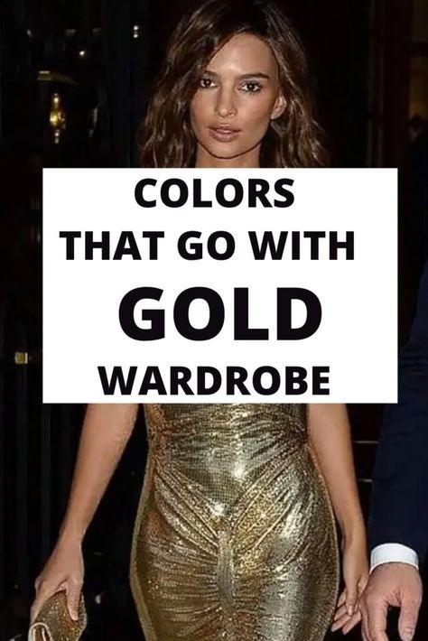 Dressy Gold Shoes, What Color Jewelry To Wear With Gold Dress, Style Gold Dress, Gold Shoe Outfits, Gold Bag Outfit Casual, Gold Top And Jeans Outfit, Gold Jacket Outfit Metallic, Outfits With Gold Shoes, Silver And Gold Outfit Ideas