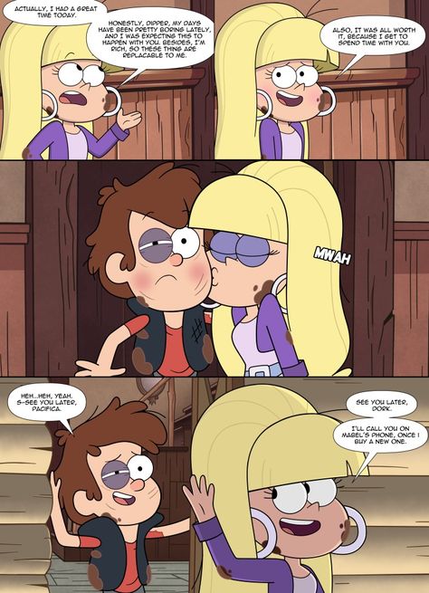 Dipper And Pacifica, Gravity Falls Comics, Reverse Falls, Dipper Pines, Gravity Falls Art, Comic Manga, Short Comics, Funny Character, Star Vs The Forces Of Evil