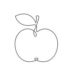 Apple One Line Drawing, Apple Design Art, Apple Line Drawing, Apple Design Fruit, Apple Line Art, Simple One Line Drawings, Line Art Fruit, Fruit Line Drawing, Apple Abstract