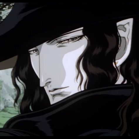 Vampire D Bloodlust, Vampire D Hunter, Vampire Hunter D Manga, Dark Fae Aesthetic, Vampire Icon, Vampire Hunter D Bloodlust, Vampire Hunter D, Emo Pfp, Dark Castle