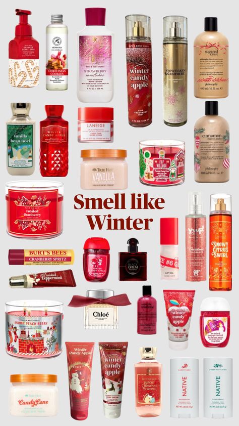 #christmas#smell#aestetic Winter Scent Combo, You Smell Like, How To Smell Like Christmas, How To Smell Like Fall, Winter Smells, How To Smell Like, Smell Good Aesthetic, Vacation Routine, Winter Perfume