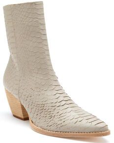 Matisse Womens Caty Ivory Snake Fashion Booties - Pointed Toe, Ivory Tecovas Boots Women White, Chic Snake Print Boots With Block Heel, White Fitted Western-style Heeled Boots, Snake Print Leather Boots With Pointed Toe, Matisse Boots, Shyanne Boots, Brown Snake Print Ankle Boots, Roper Boots, Womens Cowgirl Boots