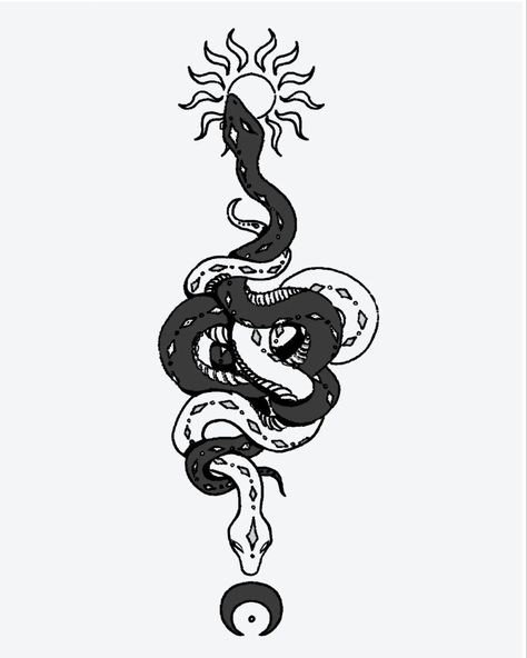 As Above So Below Snake Tattoo, Yin And Yang Snake Tattoo, Snake And Snake Skeleton Tattoo, Bull Snake Tattoo, Ying Yang Snake Tattoo, Sun And Moon Snake Tattoo, Space Snake Tattoo, Celtic Snake Tattoo, Yin Yang Snake Tattoo