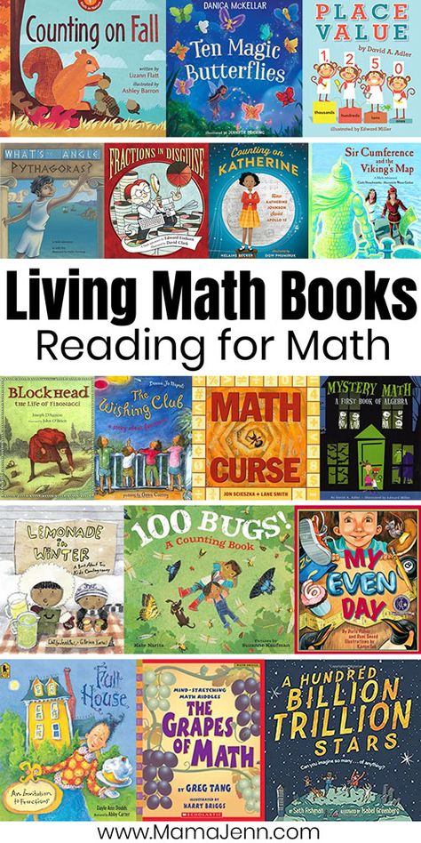 Math Books For Elementary, Living Math Books, Math Stories, Math Picture Books, Homeschool Materials, Counting Books, Math Anchor Charts, Diverse Books, Money Book