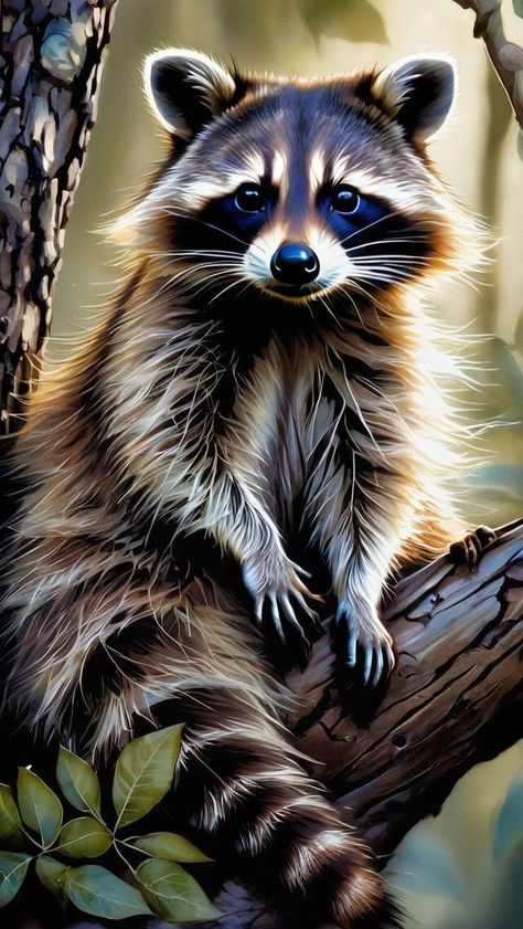 Cute Raccoon Drawing, Racoon Drawing, Raccoon Drawing, Squirrel Painting, Raccoon Art, Sketch Tattoo, Cute Raccoon, Animated Animals, Interesting Animals