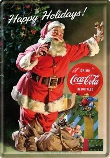 Coke Santa, Coca Cola Santa Claus, Coca Cola Poster, Vintage Christmas Sign, Old Posters, Coca Cola Santa, Christmas Advertising, Coca Cola Christmas, Always Coca Cola