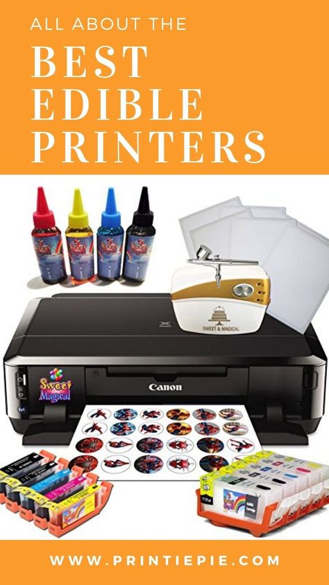 edible printers, best edible printers, hp printers, canon printers, cakes printers Edible Printer Cookies, Edible Image Printer, Cake Printer, Nice Cakes, Edible Ink Printer, Home Bakery Business, Diy Edible, Best Edibles, Edible Printer