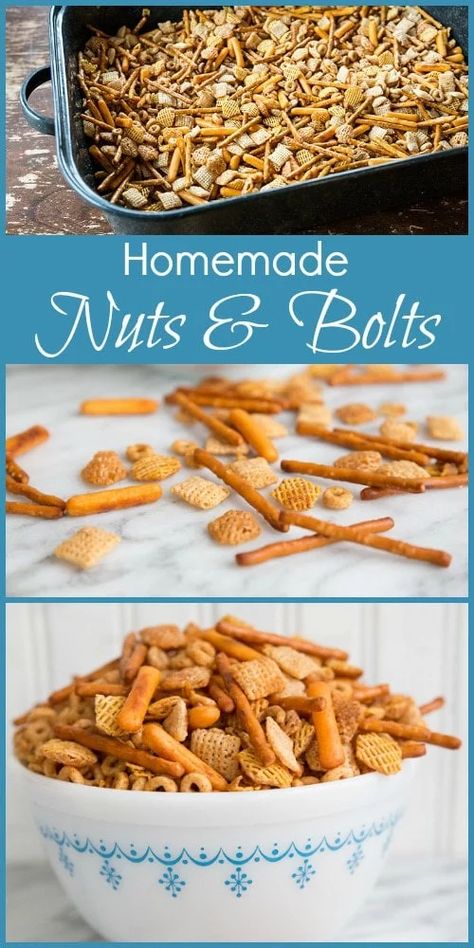 Classic Homemade Nuts and Bolts Recipe | The Kitchen Magpie Recipe For Nuts And Bolts, Bits And Bites Recipe, Nuts And Bolts Recipe, Christmas Nuts, Paleo Snack, Chex Mix Recipes, Snack Mix Recipes, Chex Mix, Salty Snacks