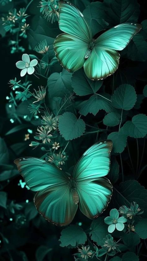 Blue Green Aesthetic, Teal Wallpaper Iphone, Wallpaper Iphone Ipad, Green Wallpaper Phone, Green Tapestry, Cute Images For Wallpaper, Beautiful Butterfly Pictures, Turquoise Wallpaper, Pretty Wallpapers Tumblr