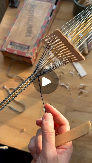 Kerstin Neumüller on Instagram: "I got some questions about the Blue horse heddles I posted yesterday, mainly about their function.  These slates with holes and slits are weaving tools, in Swedish they are called “Bandgrind” and in English I call them simply “heddles”, although “Scandinavian rigid heddle for band weaving” would be more accurate.  The heddles have traditionally been used to weave bands with, and I’ve been making them for 3 1/2 years now. If you want to know  - How to make them - how to set up a weave  - how to weave on them - what yarn I use  - what wood I use  - what else you could weave on them except bands  - how to design band patterns   … and many more related facts, you might want to look up the book I wrote for you so I could offer you answers to all these questions Band Weaving Tutorials, Band Weaving Patterns, Free Swedish Weaving Patterns, Rigid Heddle Weaving Patterns, Swedish Weaving Patterns, Band Weaving, How To Weave, Rigid Heddle Weaving, Weaving Tools