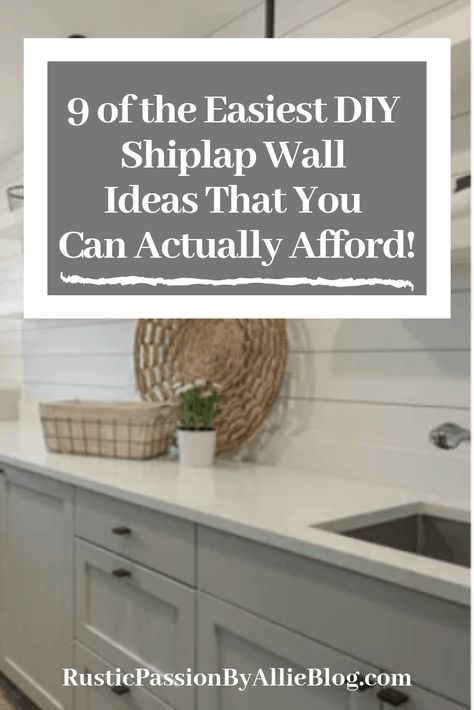 These Cheap Faux shiplap ideas are the best. Get inspired by these 9 DIY shiplap wall that will bring the perfect amount of Farmhouse into your home. Your home will look like Joanna Gaines designed it in no time. #diyshiplap #diyshiplapwall #shiplap #shiplapwall #fauxshiplap #farmhouse Walls Design Ideas, Wall Covering Ideas, Bathroom Shiplap, Diy Shiplap Wall, Fixer Upper Bedrooms, Shiplap Ideas, Joanna Gaines Design, Plywood Diy, Shiplap Kitchen