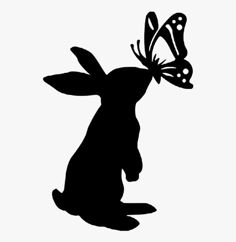 Easter Silhouette, Bunny Butterfly, Rabbit Silhouette, Bunny Silhouette, Butterfly Svg, Butterfly Decal, Silhouette Template, Silhouette Images, Butterflies Svg