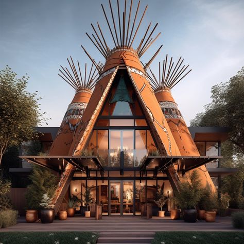 Awesome house - Native American History | Facebook Native American Architecture, Indigenous Architecture, Native American Houses, Diy Teepee Tent, Nanak Jayanti, Native American Home, Fantasy Architecture, Hotel Ideas, Arch Ideas