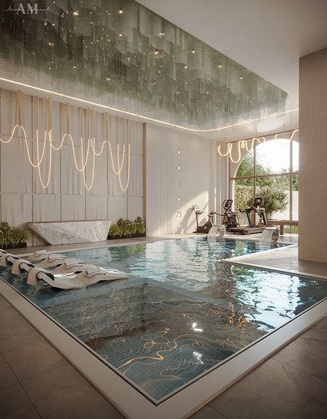 Indoor Pool Ideas Dream Homes Luxury, Mansion Pools Luxury, Indoor Luxury Pool, Luxury Above Ground Pool, Indoor Swimming Pool Design Luxury, Indoor Pools In Houses, Dream Pools Luxury Indoor, Home Indoor Pool, Pool In House