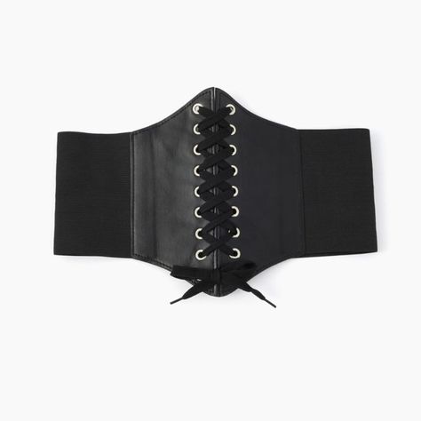 Cider Black Corset Belt. Gothic Sexy Meets Renaissance Gothic Victorian Style Vintage Belt With Corset Lace Ribbon Detail. The Lace Is Decorative, Hook & Loop Closure In The Back Approx. 25" (Super Stretchy). Width 4" Nwt. Brand New With Tags In Original Packaging Bundle Discounts On Multiple Items Fast Shipping Sustainable Business 5 Star Seller Sexy Goth Dark Coquette Dark Romance Bratz Cute Goth Mall Goth Retro Victorian Goth Edgy Kink Boudouir Star Corset, Corset Men, Cinto Corset, Small Corset, Black Corset Belt, Corset Belts, Camel Style, Fashion Corset, Coffee Fashion