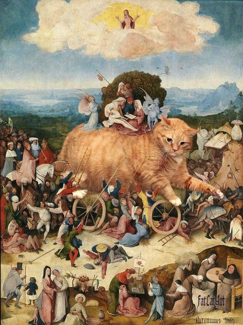 Fabulously Fat 16th Century Cats Hieronymus Bosch Paintings, 16th Century Art, Jan Van Eyck, Arte Peculiar, Most Famous Paintings, Pinup Art, Hieronymus Bosch, History Painting, Art Parody