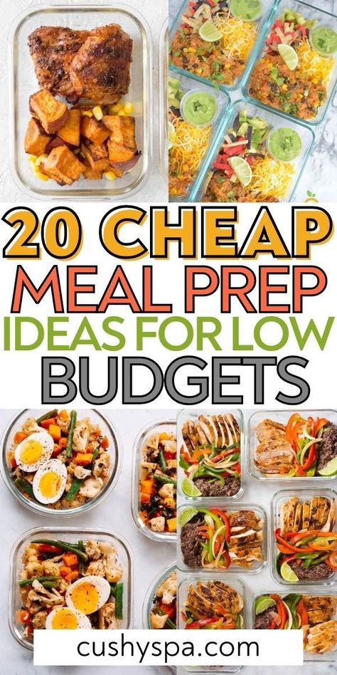 Cheap Meal Prep Ideas, Cheap Meal Prep, Cheap Meal Plans, Low Budget Meals, Plats Healthy, Cheap Meal, Cheap Healthy, Healthy Recipes On A Budget, Easy Healthy Meal Prep