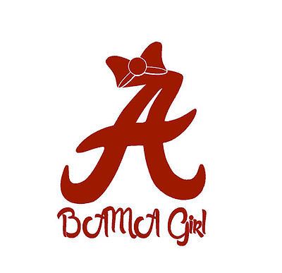 Bama Girl Car Mirrors Window Sticker Decal Vinyl 8x8 Silhouettes Alabama Football Logo, Alabama Tattoos, Alabama Shirt, Alabama Shirts, Bama Girl, Decal Ideas, Girl Car, Alabama Crimson Tide Football, Sublimation Shirt