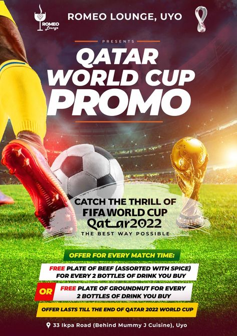 Sport Flyer Design Inspiration, Football Competition Flyer Design, Football Flyer Design, Logo Futsal, Coffee Branding Design, World Cup Poster, Qatar World Cup, Gaming Poster, Birthday Cards For Brother