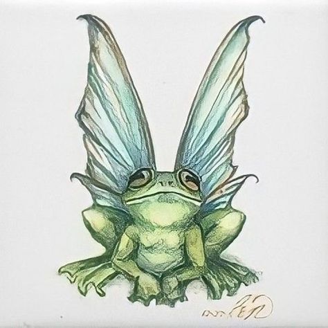 Frog Aesthetic, Fairy Drawings, Frog Drawing, 얼굴 그리기, Fantasy Drawings, Frog Art, Desenho Tattoo, A Frog, Arte Sketchbook