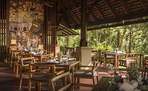 Chiang Mai Wallpaper, Countryside Restaurant, Rice Farmers, Chiang Mai Hotel, Lodge Design, Four Seasons Resort, Wallpaper Magazine, Northern Thailand, Lily Pond