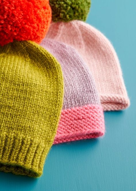 Basic Hats For Everyone In Plenty: Hat Knitting Pattern Toddler Hat Knitting Pattern, Toddler Knit Hat Pattern Free, Knit Baby Hat Pattern Free, Knit Hat Pattern Free, Toddler Hat Pattern, Child Hat Knitting Pattern, Baby Hat Free Pattern, Knit Hat Pattern, Beanie Hat Pattern