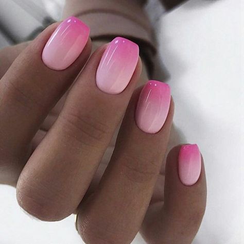 Ombre Pink Gel Nails, Nail Dipping Powder Designs, Pink Ombre Nail Designs, Ombré Dip Nails, Pink Ombre Nails Glitter, Pink Dip Powder Nails, Nails Ombré, Ombre Nail Colors, Pink Tip Nails