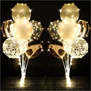 Balloon Stand Table Decoration With Lights,Silver Light Up Balloons Stand Kit The Best Table Centrepiece Decoration For Birthday Party, Weddings And Anniversaries Decoration With Lights, Stick Centerpieces, Wedding Anniversary Party Decorations, Light Up Balloons, Balloon Stand, Balloon Holders, Transparent Balloons, Anniversary Party Decorations, Table Centerpiece Decorations