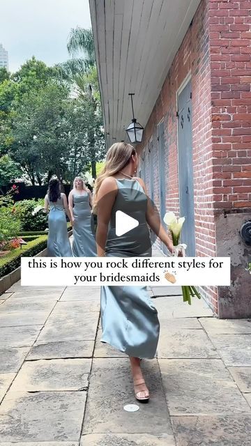 Bella Bridesmaids on Instagram: "When your girls are made for “Jade” ⚡️ @bellabridesmaidsbr #BellaBatonRouge 🎥: @day_of_bestie  👰‍♀️: @nicoconuts2  👗: @amsaleweddings @amsale various styles in Jade Fluid Satin" Dream Wedding, Instagram, Bella Bridesmaid, Jade, Satin, On Instagram