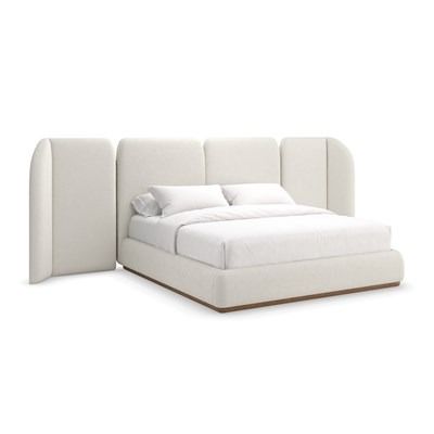 BEDROOM - BEDS | Caracole Upholstered King Bed, Bedroom Beds, King Upholstered Bed, Canopy Bed, King Bed, Upholstered Bed, Bedroom Bed, King Beds, White Wash