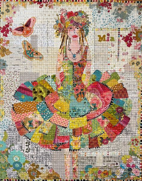 Laura Heine, Cowboy Quilt, Collage Pattern, Quilt Studio, Quilt Dress, Collage Techniques, Group 1, Sampler Quilt, Quilting Studio