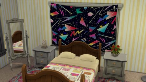 Sims 4 Tapestry, Sims 4 Tapestry Cc, Sims 4 80s, Sims Custom Content, Sims 4 Cc Mods, Sims 4 Game, Sims 4 Build, Minecraft Skins, Sims 4 Custom Content